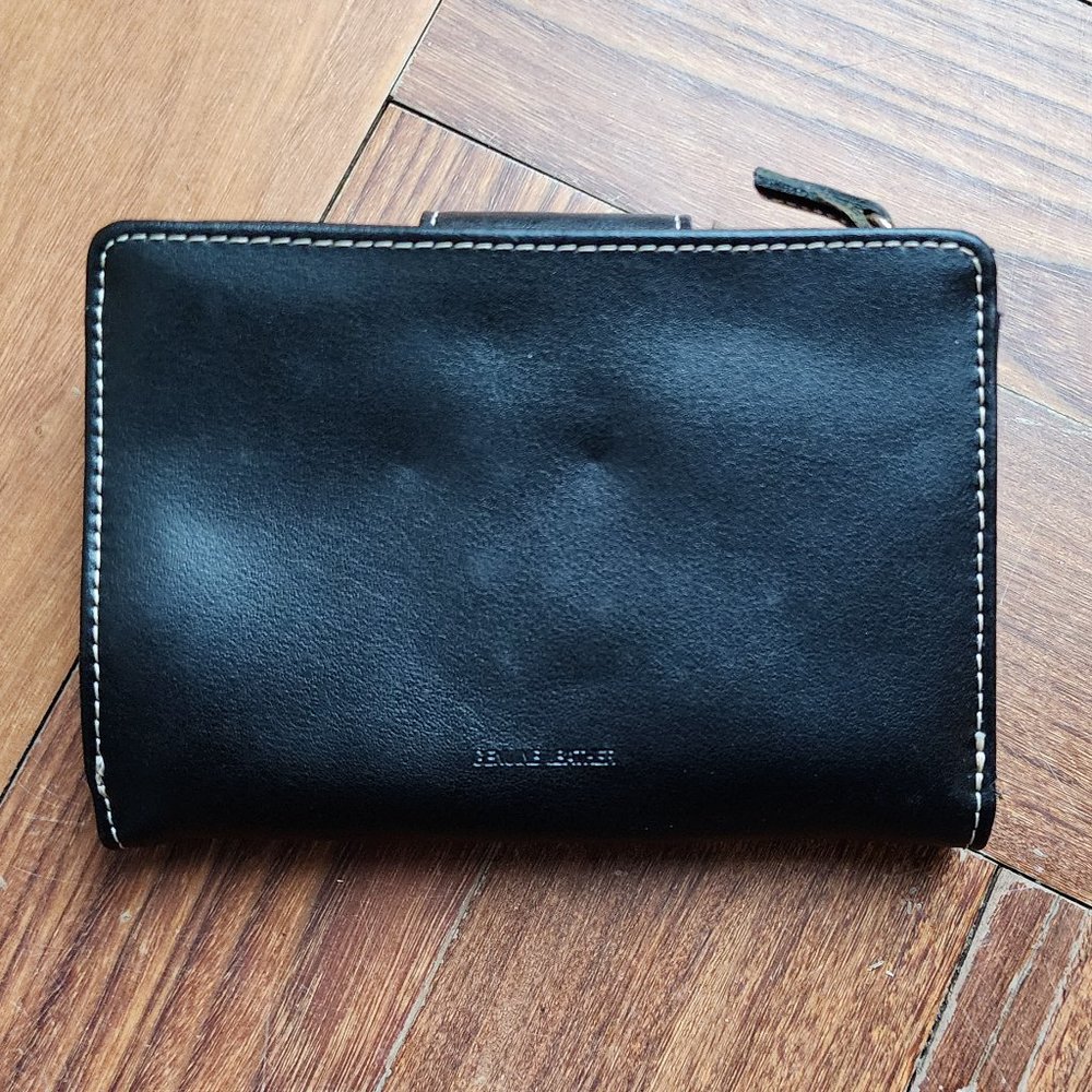 Target Black Genuine Leather Fold-Up Wallet